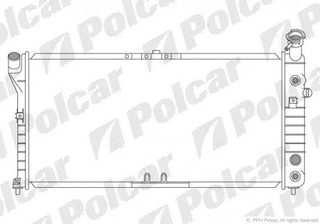 Фото автозапчасти радиатор охлаждения TRANS SPORT, 90- (52472846, 52472865) Polcar 253008-1