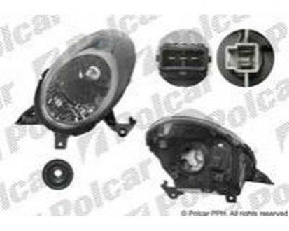 Фара основная NISS. MICRA K12, 03- (26060BG10B, 89074561, 26060-BG10B) Polcar 2707096V (фото 1)