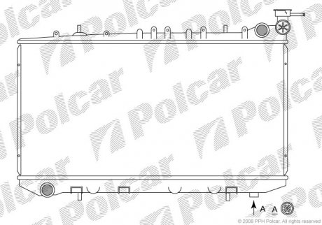 Фото автозапчасти радиатор охлаждения SUNNY 91-95 N14/Y10 (2141068Y00) Polcar 272908-4