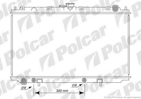 Радіатор охолодження PRIMERA 96- (214609F510, 214102F300) Polcar 2732083