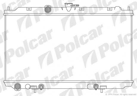 Радиатор охлаждения PRIMERA 02-(21460BM700, 21460AV700) Polcar 2734082