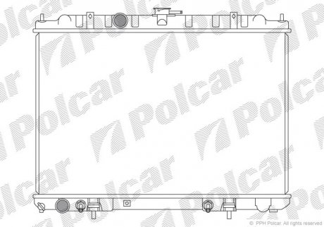 Радіатор охолодження X-TRAIL 01- (214608H303) Polcar 274608-1