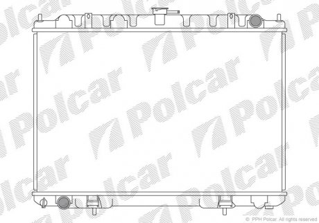 Радіатор охолодження X-TRAIL 01- (214108H800) Polcar 274608-5