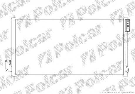 Радиатор кондиционера Nissan Murano, 03- (35878, 92100CA000) Polcar 2748K8C1