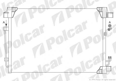 Радіатор кондиціонера NISSAN MURANO (92110-1AA0A) Polcar 2749K8C1