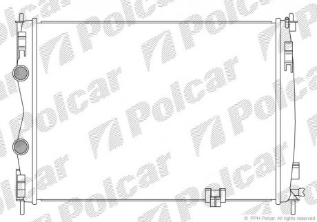 Радиатор охлаждения QASHQAI (21400JD71B, 21400JD70A) Polcar 2759083K (фото 1)