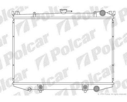 Фото автозапчастини радіатор охолодження TERRANO 87-93 (2145007G11, 2140009G11, 2140009G12, 2145009G00, 2141057600) Polcar 276808-3