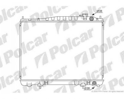 Фото автозапчастини радіатор охолодження PATHFINDER (214600W001) Polcar 276908-1 (фото 1)