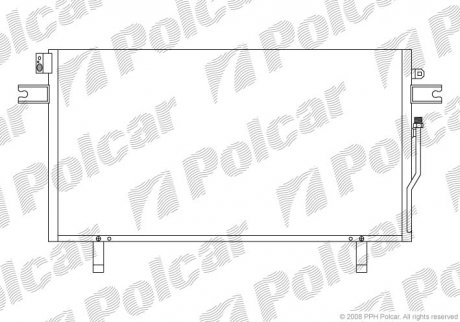 Радиатор кондиционера Nissan Pathfinder (R5 (92110-2W110, 92110-2W100)) Polcar 2781K8C1