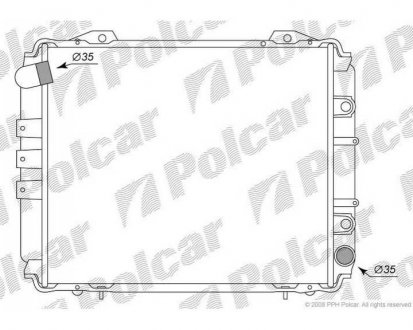 Фото автозапчасти радиатор охлаждения VANETTE 87- (21410G5401, 21460G5401) Polcar 279508-5