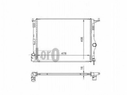 Фото автозапчасти радиатор охлаждения LOGAN, 08- (8200735038) Polcar 280108A1