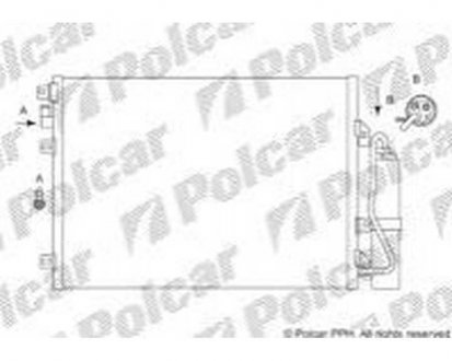 Фото автозапчасти радиатор кондиционера Dacia Logan (6001550660, 8200090213, 8200241088, 8200513983, DCN37001) Polcar 2801K8C1