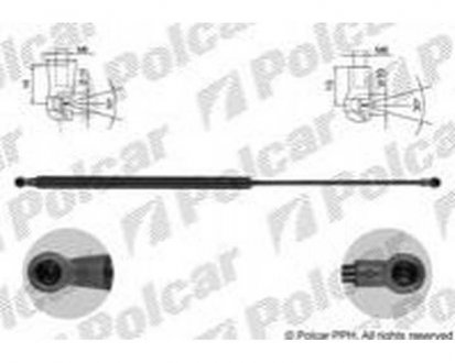 Амортизатор кришки багажника і капота DUSTER, 01.10- (654712943, 654712943R) Polcar 2820AS