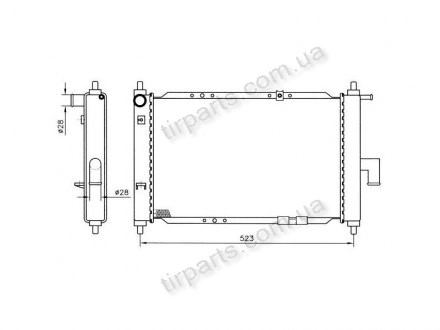 Фото автозапчастини радіатор охолодження MATIZ (96322941) Polcar 290208A3