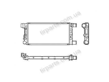 Фото автозапчасти радиатор охлаждения CINQUECENTO 91- (46414207, 46783702, 7705430, 4641407, 46521747, 46472288, 7700881, 46405843, 5647) Polcar 300108B2
