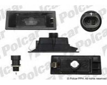 Фото автозапчасти фара номерного знака FIAT SEICENTO, 98-10 (46535479, 7767732) Polcar 3002959X