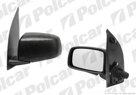Дзеркало зовнішнє лівий FIAT PANDA 03- (735357192, 71732868, 735357191) Polcar 300351-M