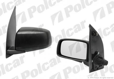 Фото автозапчасти зеркало наружное правый FIAT PANDA 03- (71732869, 735357185) Polcar 300352-M (фото 1)