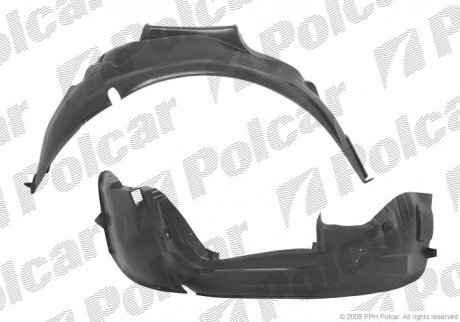 Подкрылок правый FIAT PANDA 03- (46849139) Polcar 3003FP1 (фото 1)