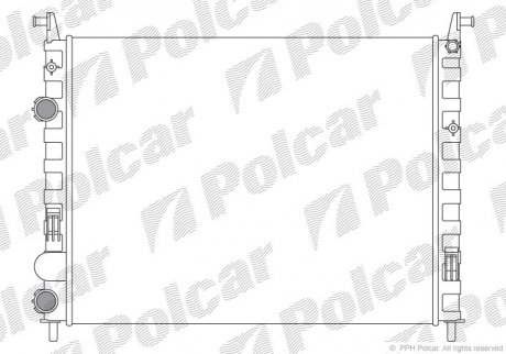 Радіатор охолодження PALIO (46742278, 46827249) Polcar 300508A5