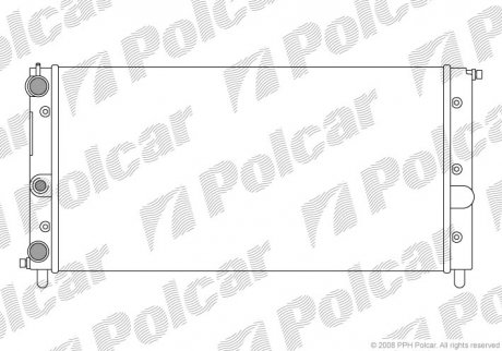 Радиатор охлаждения DUNA 87- (7586746, 7691274) Polcar 3014081 (фото 1)