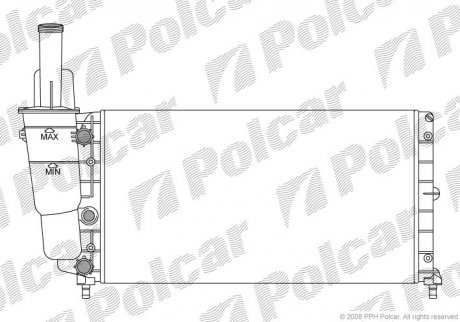 Радіатор охолодження PUNTO 93- (46465017) Polcar 30170803 (фото 1)