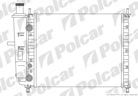 Радиатор охлаждения BRAVA/BRAVO 95-/(7776508, 46480388, 7776507) Polcar 301808A1 (фото 1)