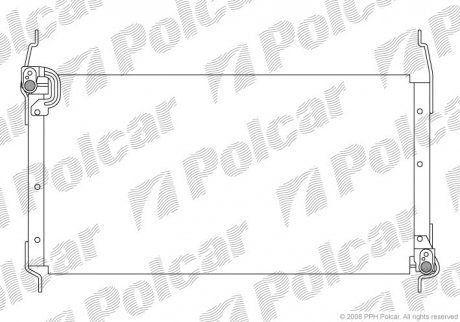 Радіатор кондиціонера FIAT Bravo/Brava (7774281, 7774261) Polcar 3018K8B1 (фото 1)