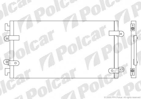 Радиатор кондиционера FIAT PUNTO II 99- (46829340, 46787687, 46524503) Polcar 3022K8C3