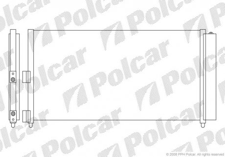 Радиатор кондиционера FIAT PUNTO 99- (46820833, 51732993, 51804991) Polcar 3022K8C5 (фото 1)
