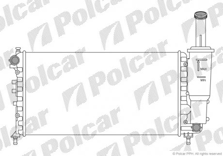 Радиатор охлаждения PUNTO 03- (51724188) Polcar 302308A6