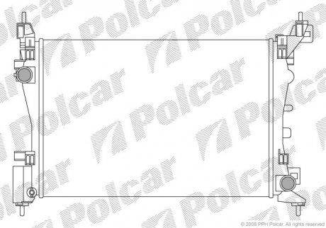 Радиатор охлаждения PUNTO GRANDE 05- (55700447) Polcar 302408-3 (фото 1)