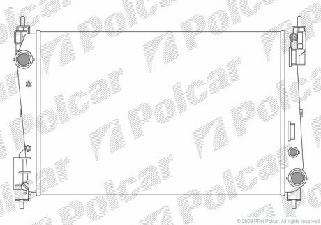Радіатор охолодження PUNTO GRANDE 05- (1300297, 13313296, 55700448) Polcar 302408A1 (фото 1)