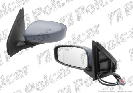 Дзеркало зовнішнє лівий FIAT STILO 01-, 5-D (735311424, 735283238, 735306558) Polcar 3030515M