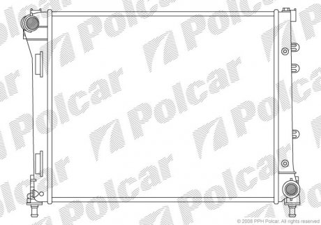 Радиатор охлаждения 500 (51785398, 1559505, 51835025, 9S518005CA) Polcar 303508A2 (фото 1)