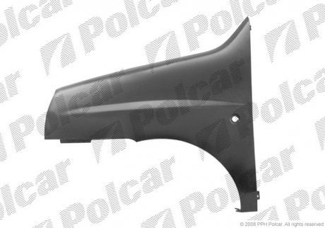 Крило переднє праве FIAT DOBLO (46743215, 98808123) Polcar 304002 (фото 1)