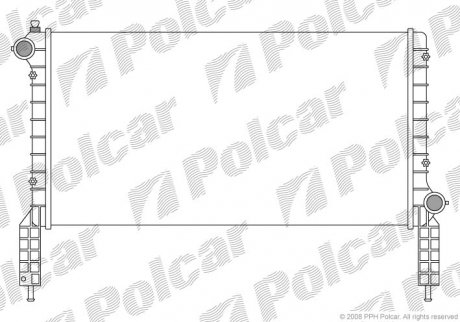 Радиатор охлаждения DOBLO 00- (46749003, 46803031) Polcar 3040082X