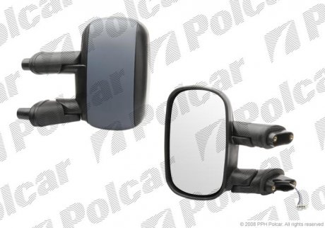 Зеркало наружное левый FIAT DOBLO 01- (735325159, 735296234, 735461259) Polcar 3040514M