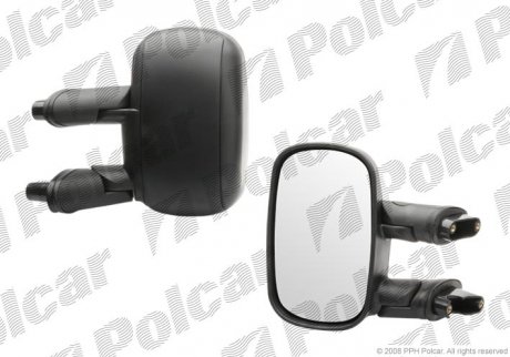 Дзеркало зовнішнє лівий FIAT DOBLO 01- (735296232, 735325164, 735325157) Polcar 304051-M (фото 1)