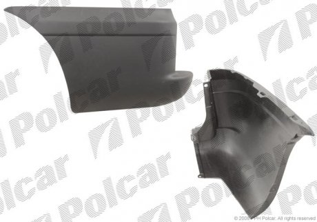 Угол бампера правый FIAT DOBLO (735294625) Polcar 304098 (фото 1)