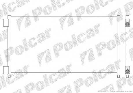 Радиатор кондиционера FIAT DOBLO, 01- (46821270) Polcar 3040K8C3