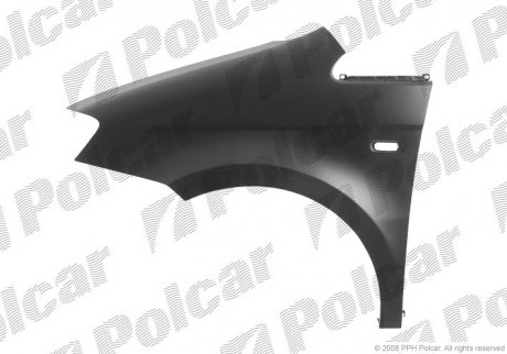 Крило переднє ліве FIAT IDEA, 04-/06- (51712989) Polcar 304401 (фото 1)