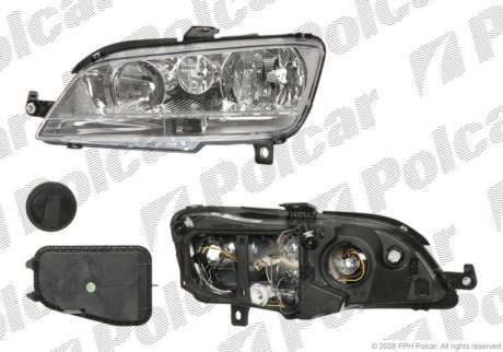 Фото автозапчастини фара основна FIAT IDEA, 04-/06- (51780723) Polcar 3044093E