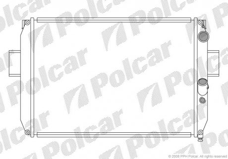 Радиатор охлаждения DAILY 85-89/89-96 (93822682, 93818439) Polcar 305008A6 (фото 1)