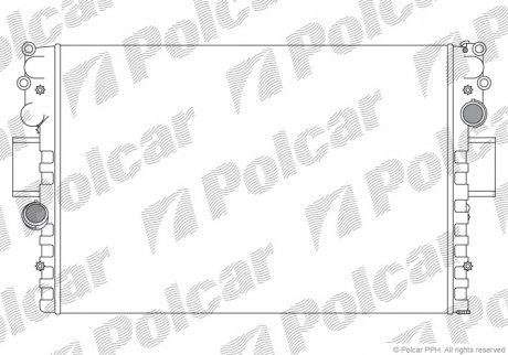 Радіатор охолодження DAILY 2000 02- (504045487) Polcar 305208A4