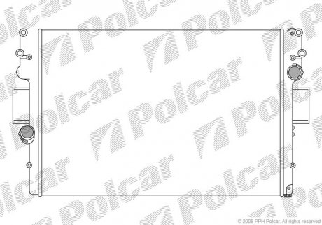 Радиатор охлаждения Iveco Dailly 2.3-3.0 D 02- DAILY 2000 02- (504084141, 504045489) Polcar 305208A5
