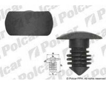 Кріплення прокладки SEAT IBIZA/CORD.,93- (6K0823717) Polcar 3060125 (фото 1)