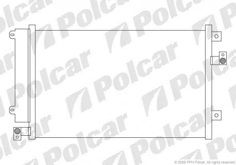 Радиатор кондиционера FIAT Multipa, 05- (51804559, 51767823) Polcar 3066K82X
