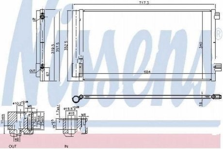 Фото автозапчасти радиатор кондиционера Fiat 500X/Jeep Renegade (51944287, 51966748, 68247204AA, 68285225AA) Polcar 30L2K82K