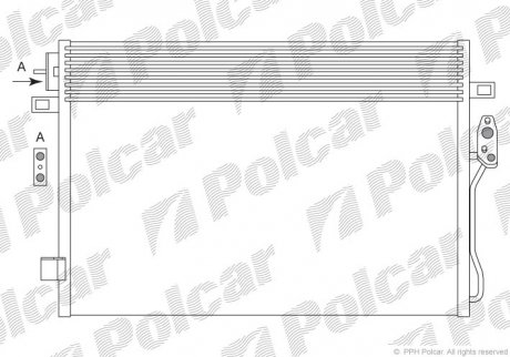 Радиатор кондиционера DODGE JOURNEY/F.FREEMONT (68038244AA) Polcar 3140K8C1